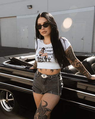 Cowgirl Baby Crop Tee - REBEL SOUL COLLECTIVE
